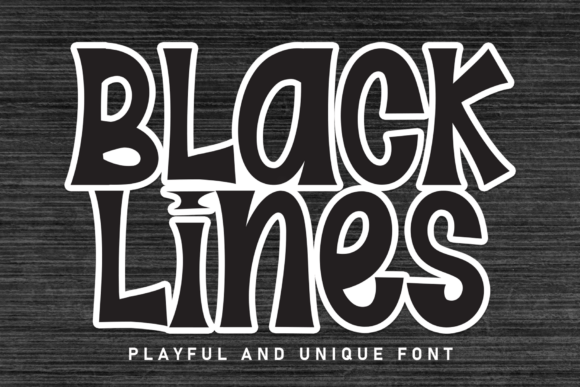 Black Lines: A Playful Font for Impactful Designs