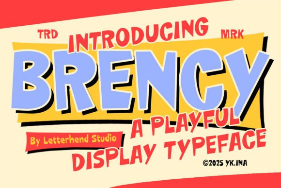 Brency: A Bold Playful Comic Typeface for Fun Designs