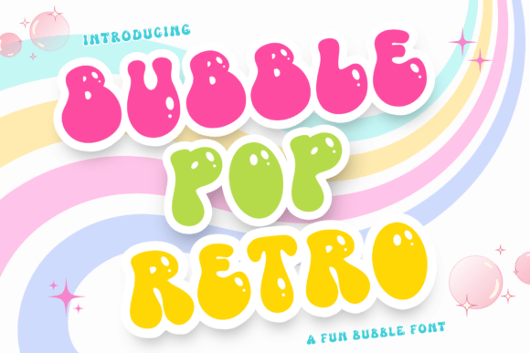 Bubble Pop Retro: Glossy Y2K Display Font