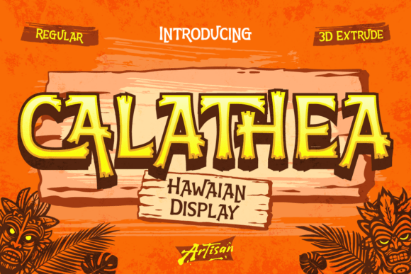 Calathea: A Bold Hawaiian Display Font for Tropical Designs
