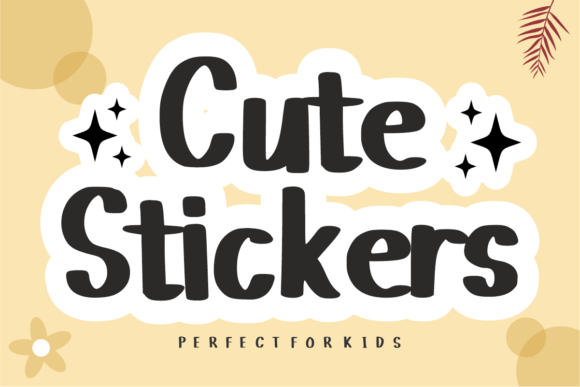 Cute Stickers: A Playful Display Font for Bold Designs