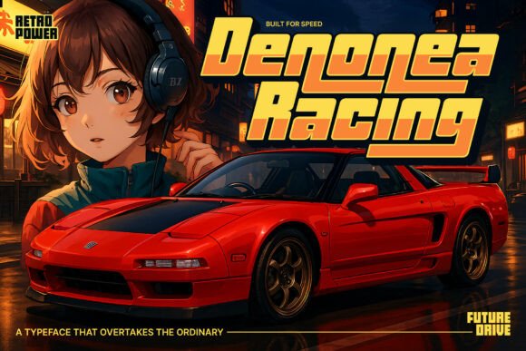 Denonea Racing: A Bold Typeface for Speed