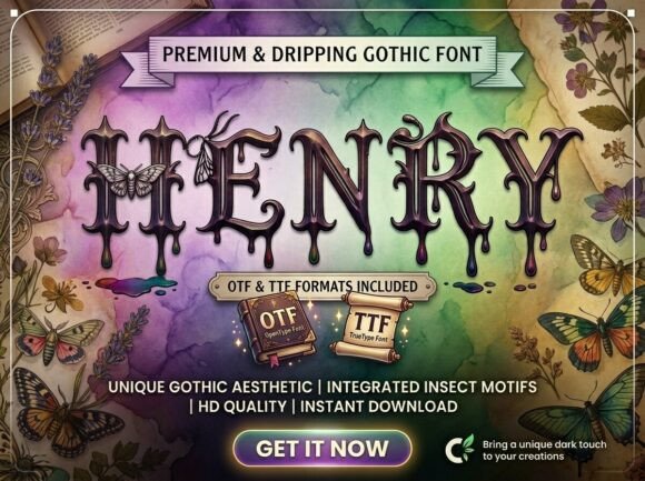 Henry: A Gothic Typeface of Macabre Elegance