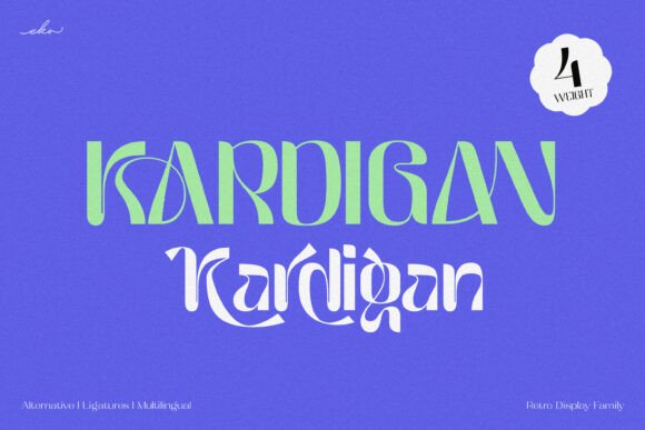 Kardigan: A Retro Display Font with Modern Charm