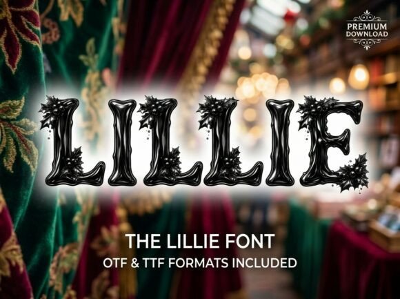 Lillie: A Gothic Winter Display Font