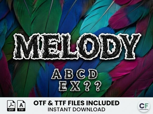 Melody: Ethereal Display Font for Dreamy Branding