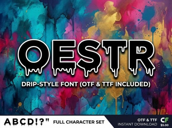 Oestr: A Bold Display Typeface for Creative Projects