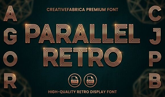 Parallel Retro: A Geometric Typeface for Bold Designs