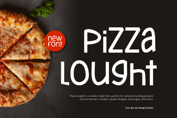 Pizza Lought: A Modern Display Font for Bold Branding