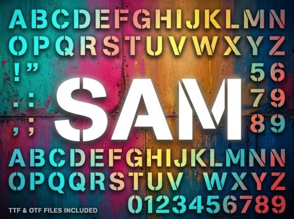 Sam: The Bold Display Typeface for Industrial-Edge Design