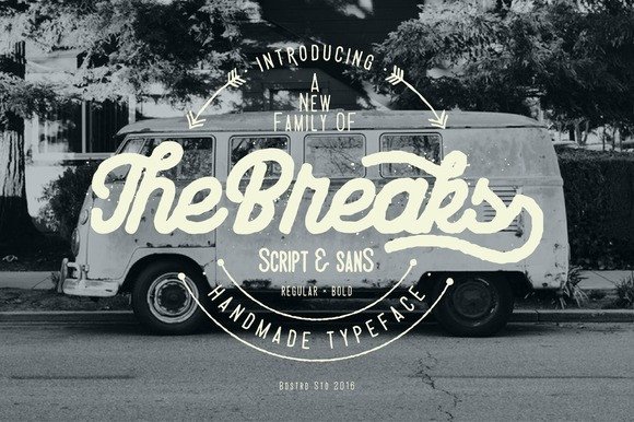 The Breaks: A Retro Painterly Font for Unique Designs