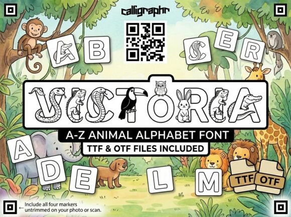 Victoria: An Animal Alphabet Font for Creative Discovery