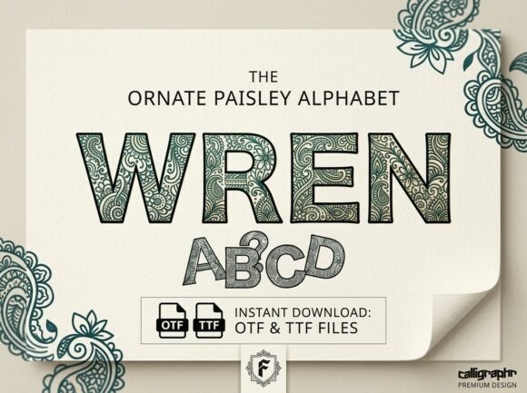 Wren: The Exquisite Display Font Where Typography Meets Textile Art